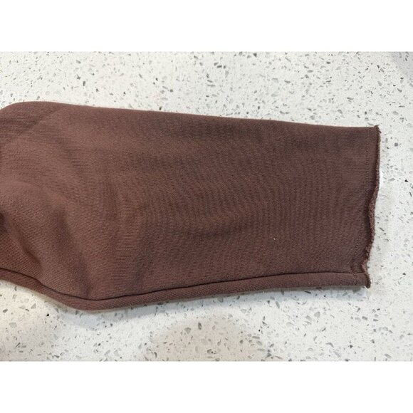 Alo Yoga Box Crop Hoodie Raw Hem in Smoky Quartz Terry Cloth Size Small - Picture 8 of 8